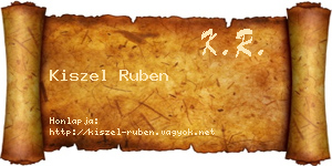 Kiszel Ruben névjegykártya